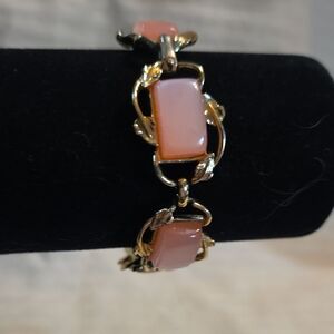 Elegant Gold and Pink Bracelet